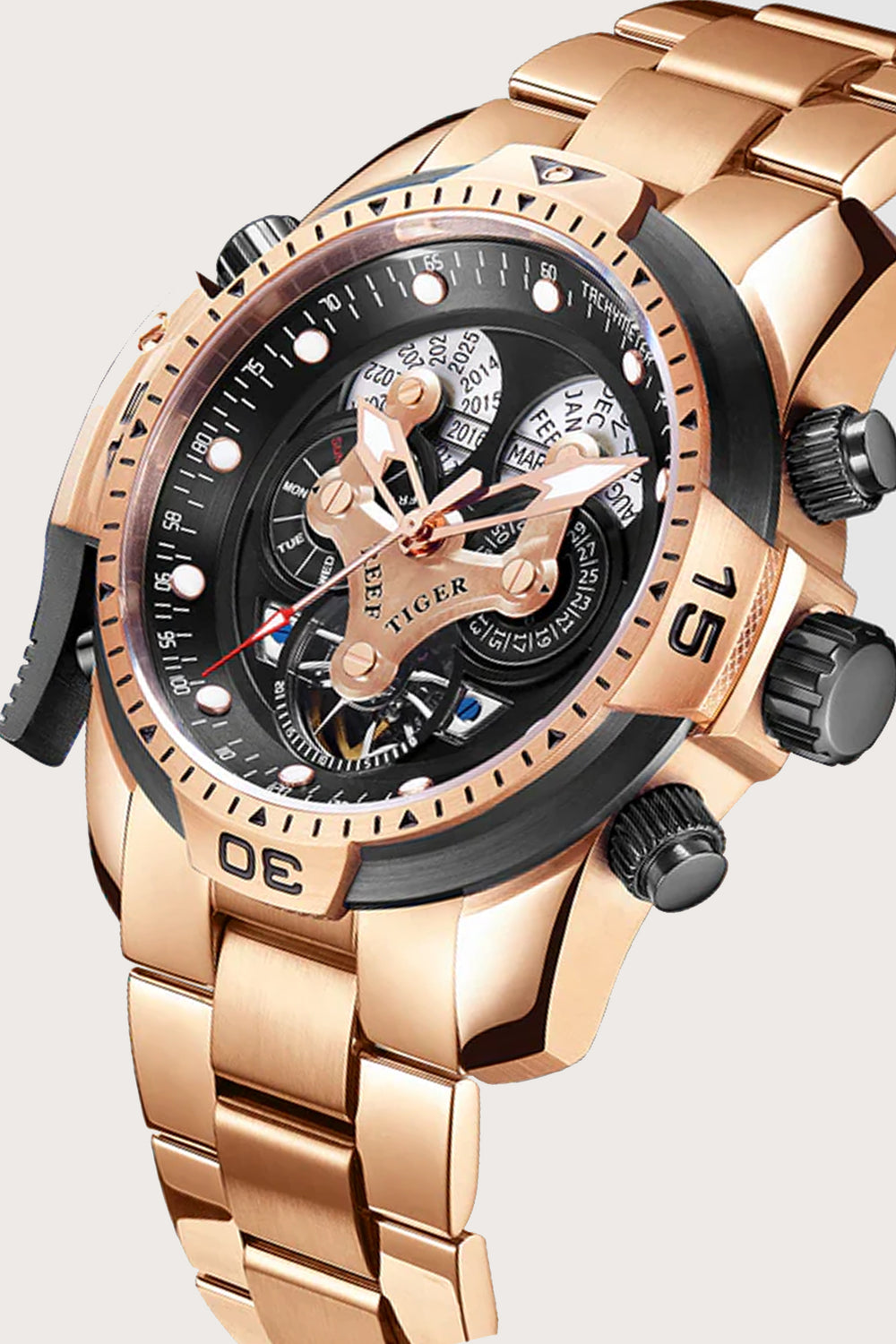 Reef Tiger | Golden Black  Mechanical Watch (44222619)