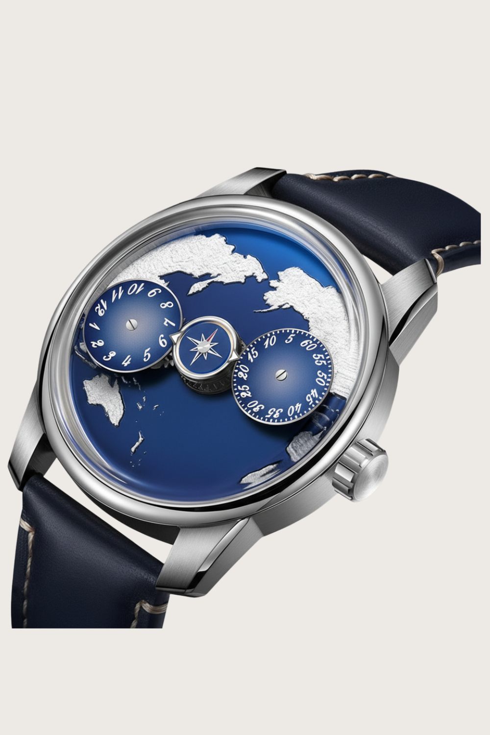 Geo Sphere Blue Automatic Mechanical | Compass Edition