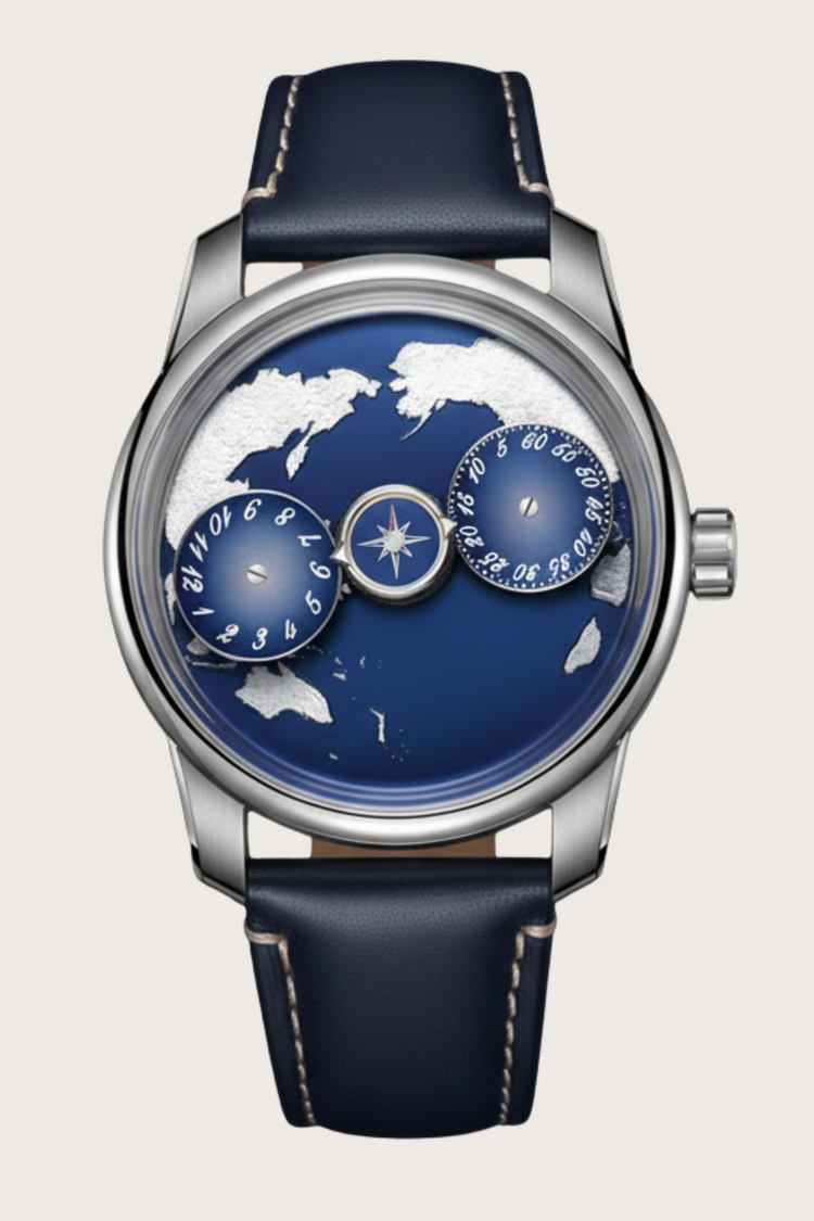 Geo Sphere Blue Automatic Mechanical | Compass Edition