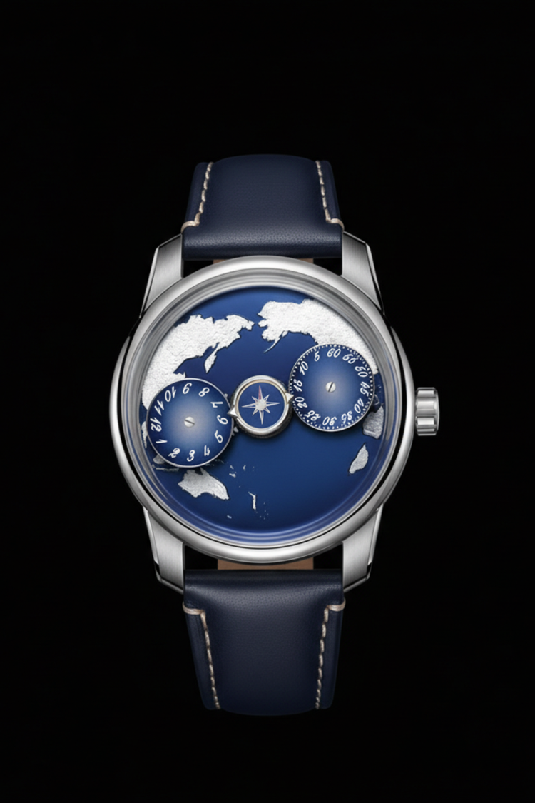 Geo Sphere Blue Automatic Mechanical | Compass Edition