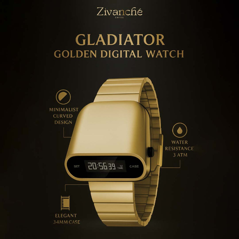 Gladiator | Golden Digital Watch - (41070750)