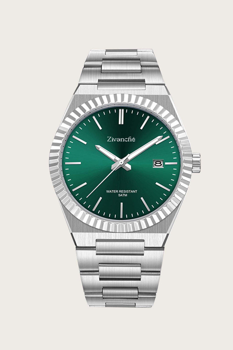 Orbit | Silver Green Luxury Watch - (39907744)