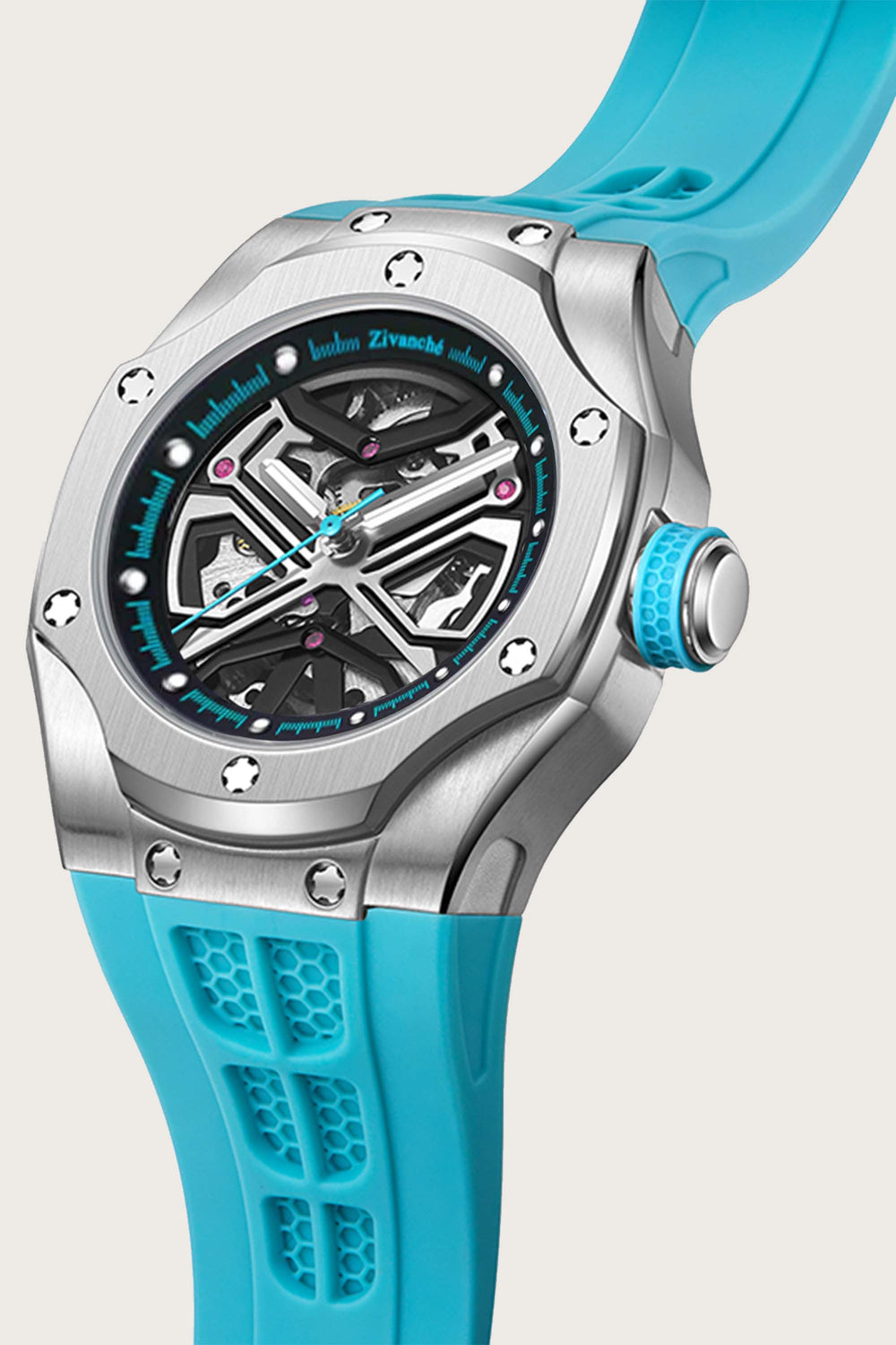 Optimous | Blue Fully Automatic Multi-function Watch - (39936952)