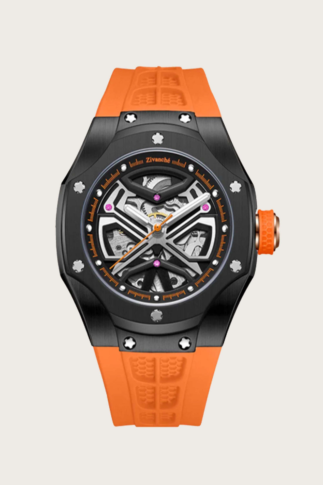 Optimous | Orange Fully Automatic Multi-function Watch - (39936958)