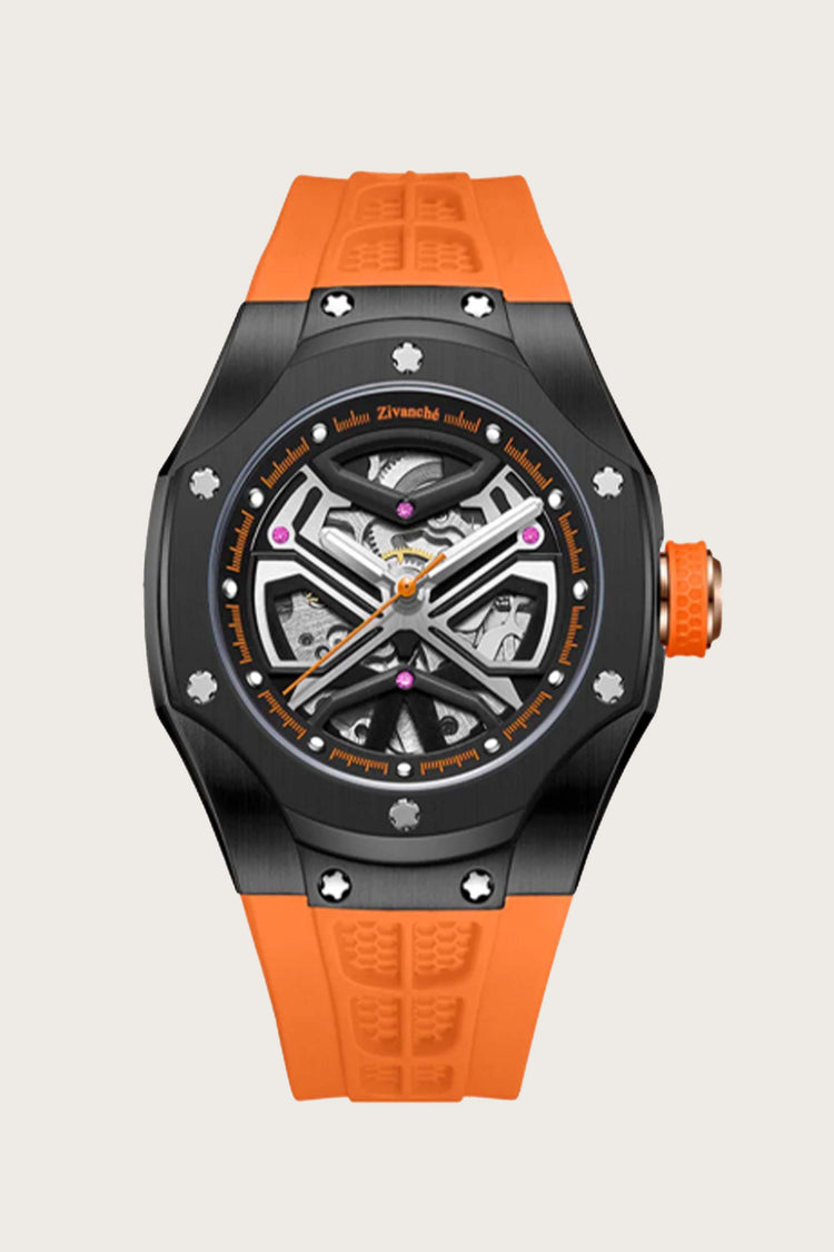 Optimous | Orange Fully Automatic Multi-function Watch - (39936958)