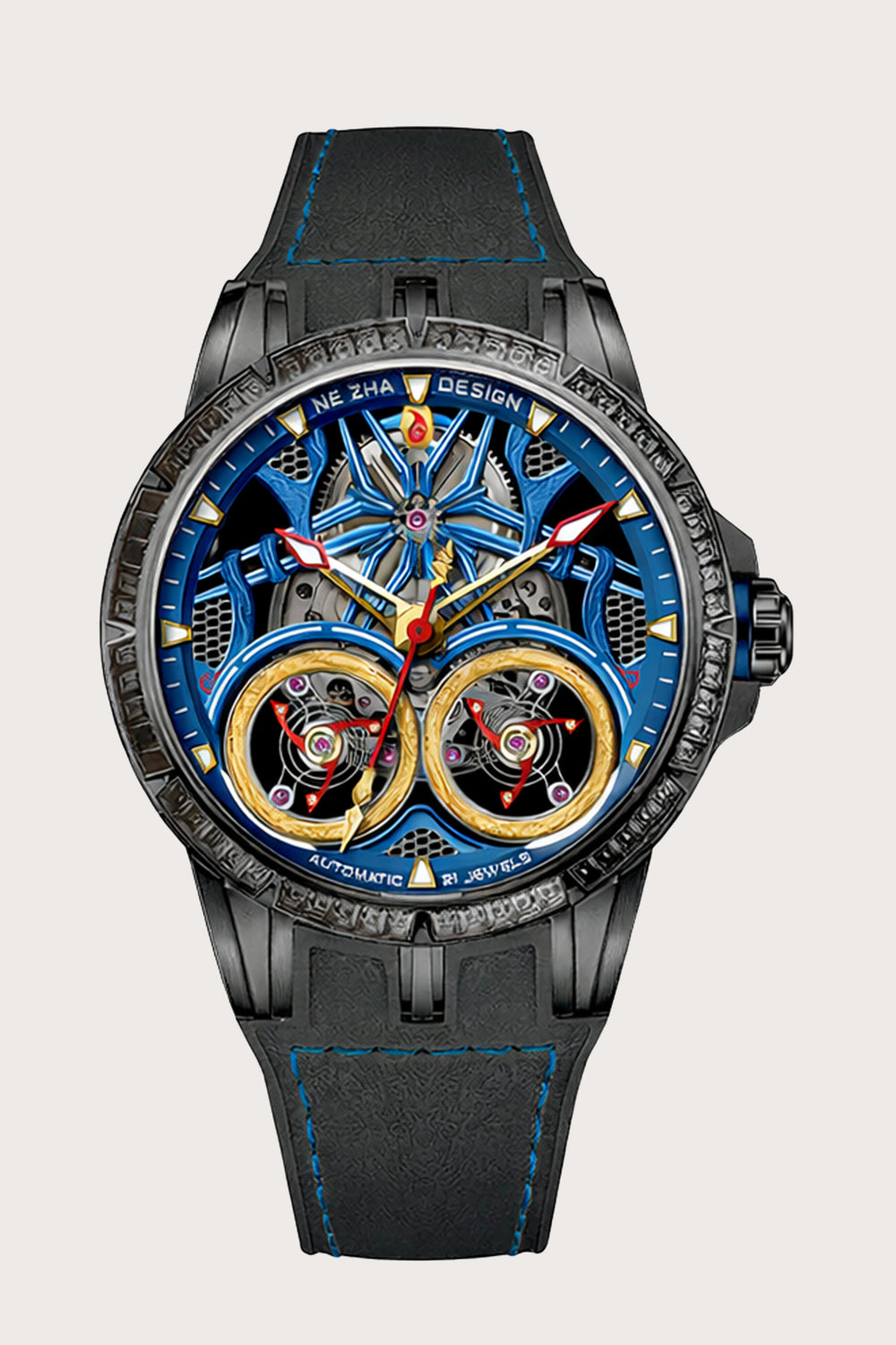 Zivanche Swiss | Rosdn G2766 Black Blue Automatic Mechanical Watch