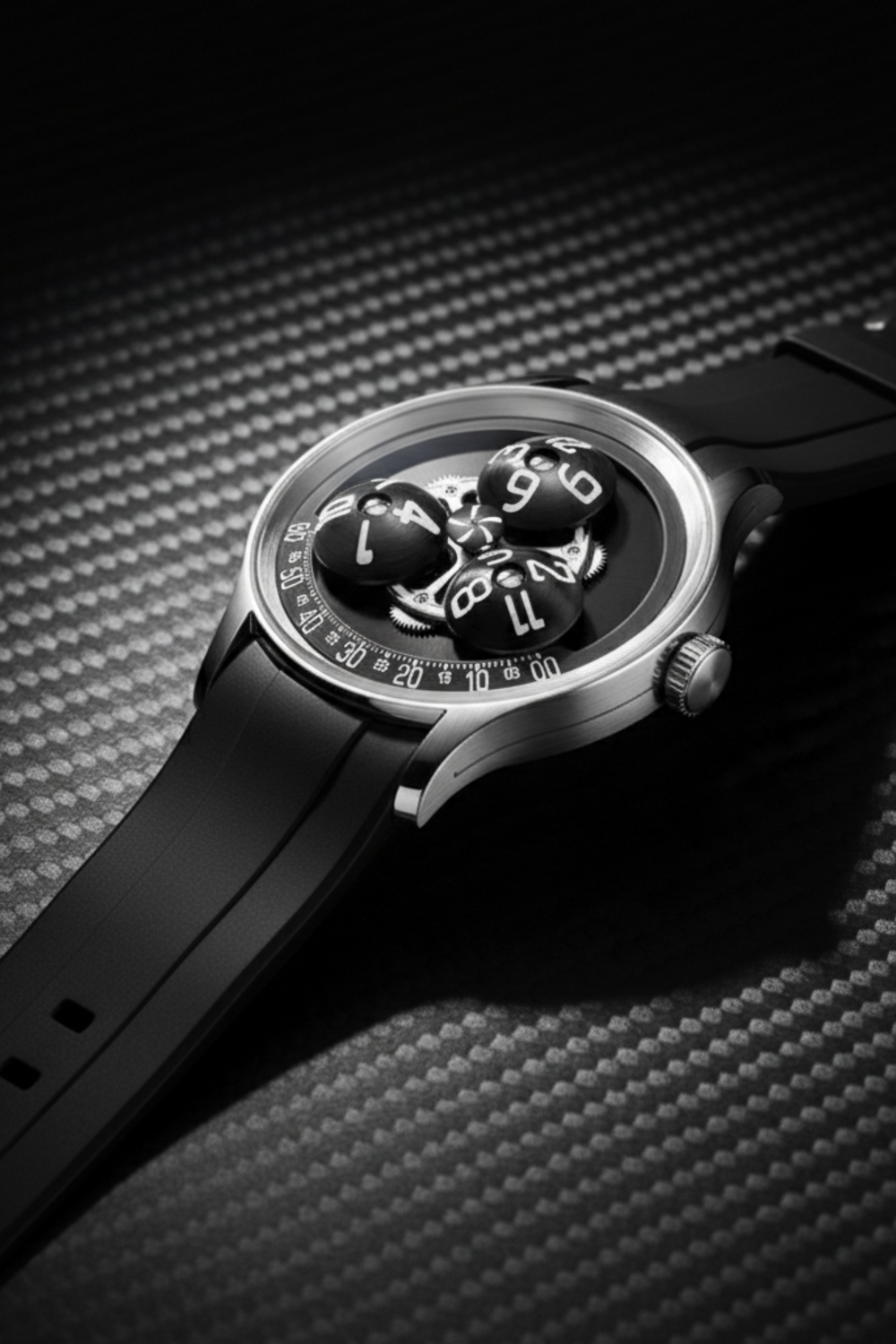 Trisphere Orbit | Black Mechanical Sculpture Edition Watch