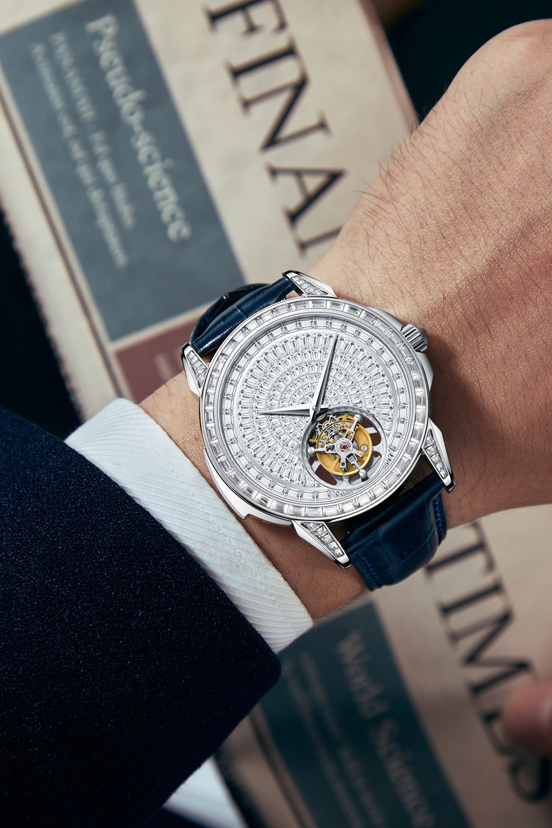 Master Series Zivanche Mclaro Edition Full Diamond-Tourbillon Watch