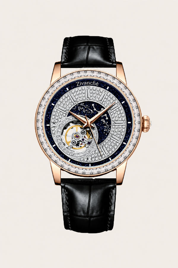The Eye Of Power | Black Golden Automatic Watch | - (ZIVROEOPGLDBLK0019)
