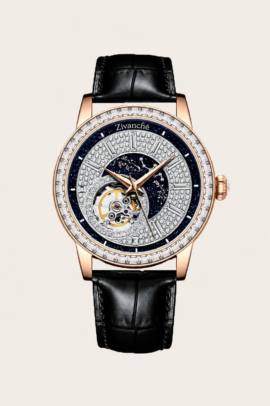 The Eye Of Power | Black Golden Automatic Watch | - (ZIVROEOPGLDBLK0019)