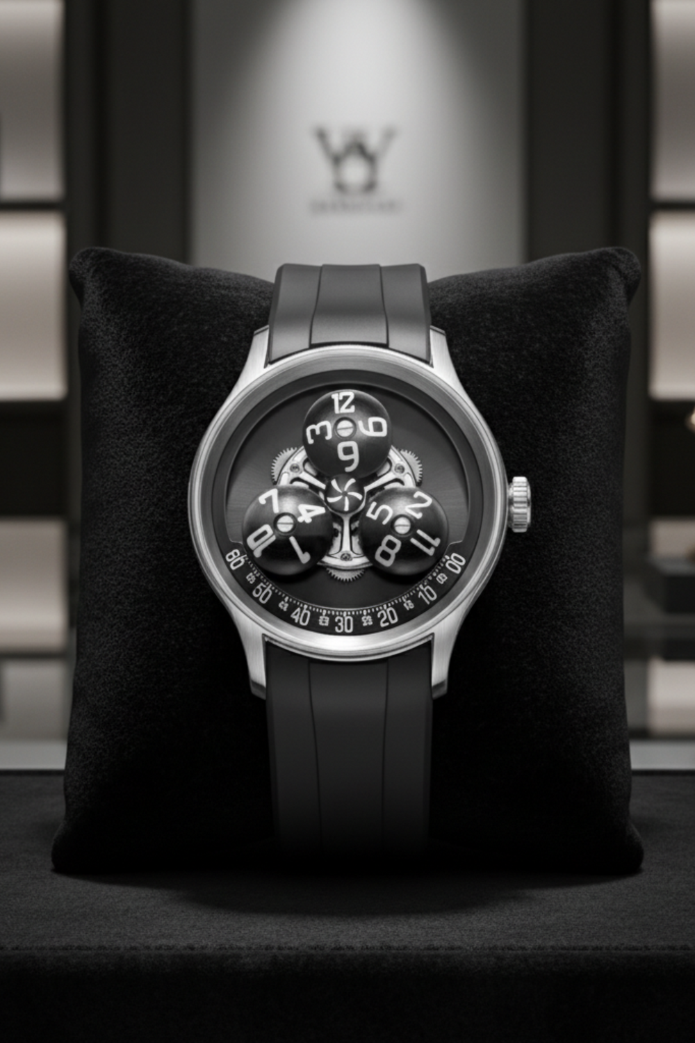 Trisphere Orbit | Black Mechanical Sculpture Edition Watch