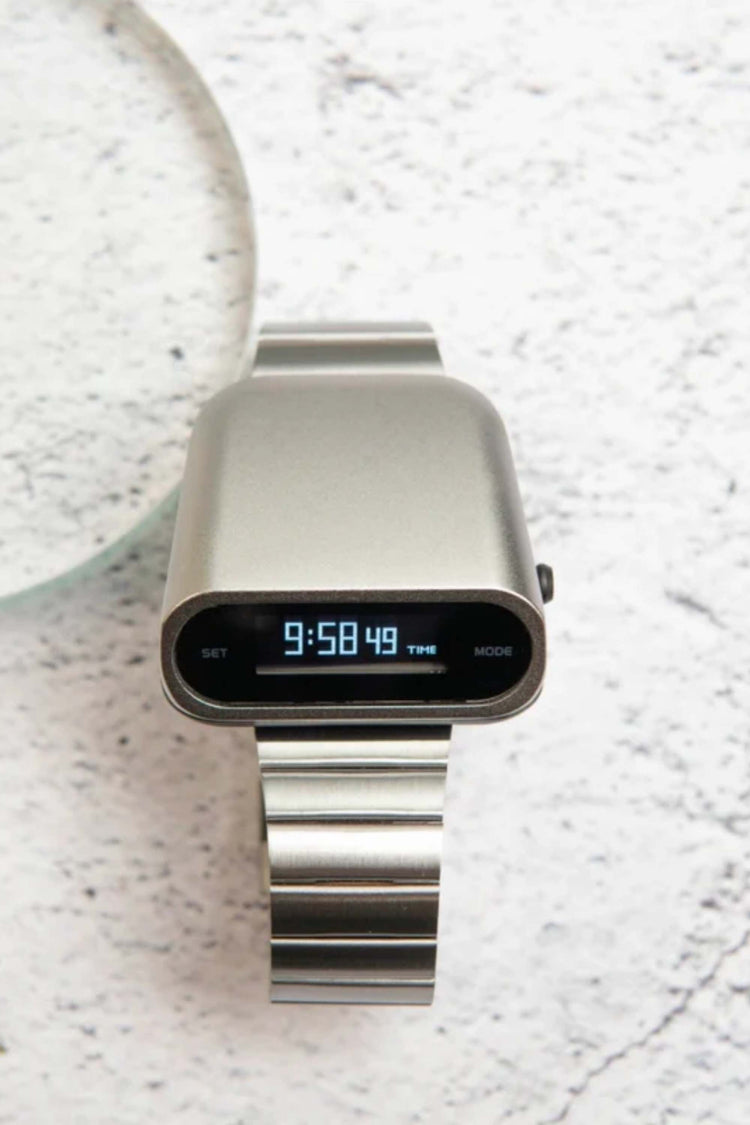 Gladiator | Metallic Silver Digital Watch