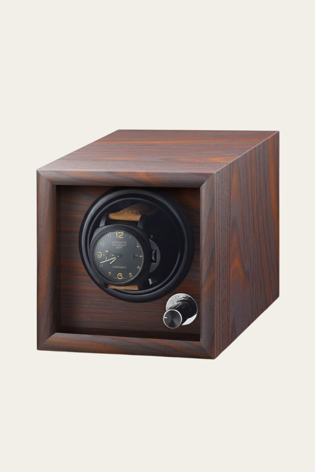 Aurora| Dark Brown Wooden Single Watch Winder