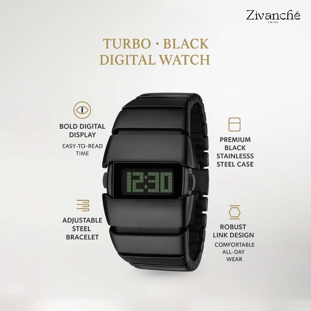 Turbo | Black Digital Watch - (42637477)