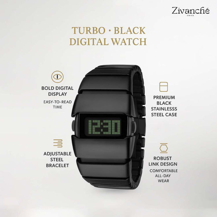 Turbo | Black Digital Watch - (42637477)