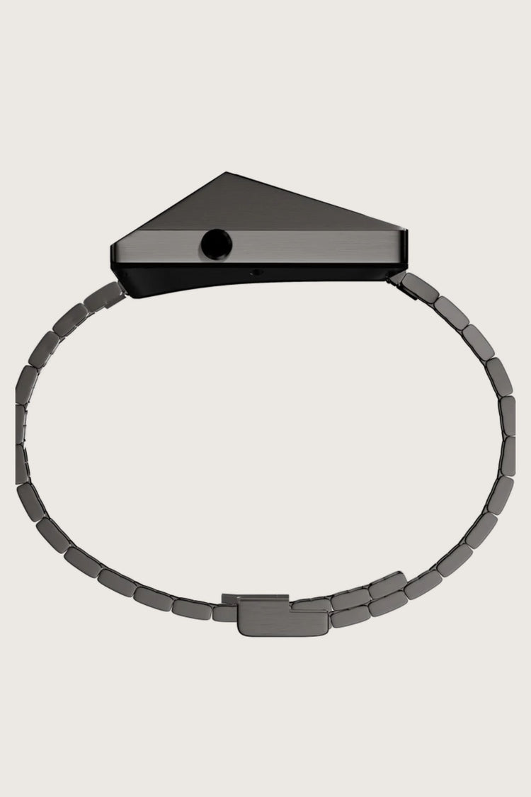 Moon Rover | Grey Metallic Red Digital watch