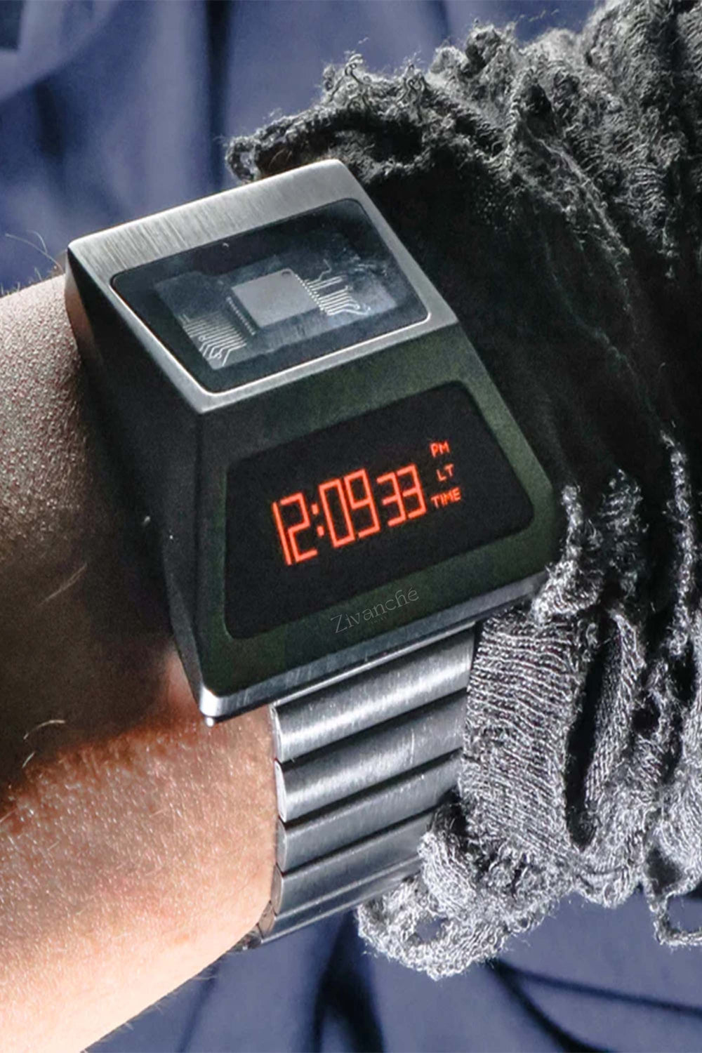 Cyber Watch | Metallic Grey Red Digital Watch (ZIVRECYMTGYDIG0065)