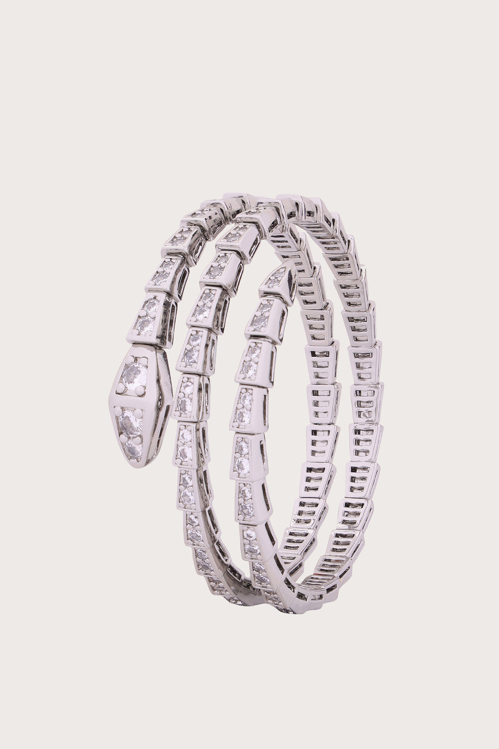 Majestic Python | Silver Diamond Bracelet
