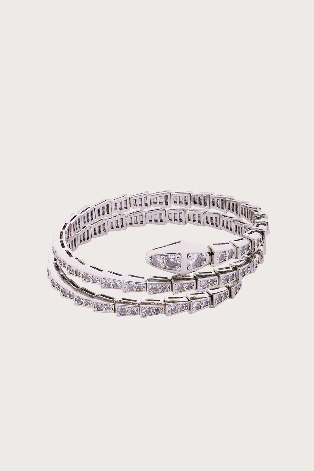 Majestic Python | Silver Diamond Bracelet