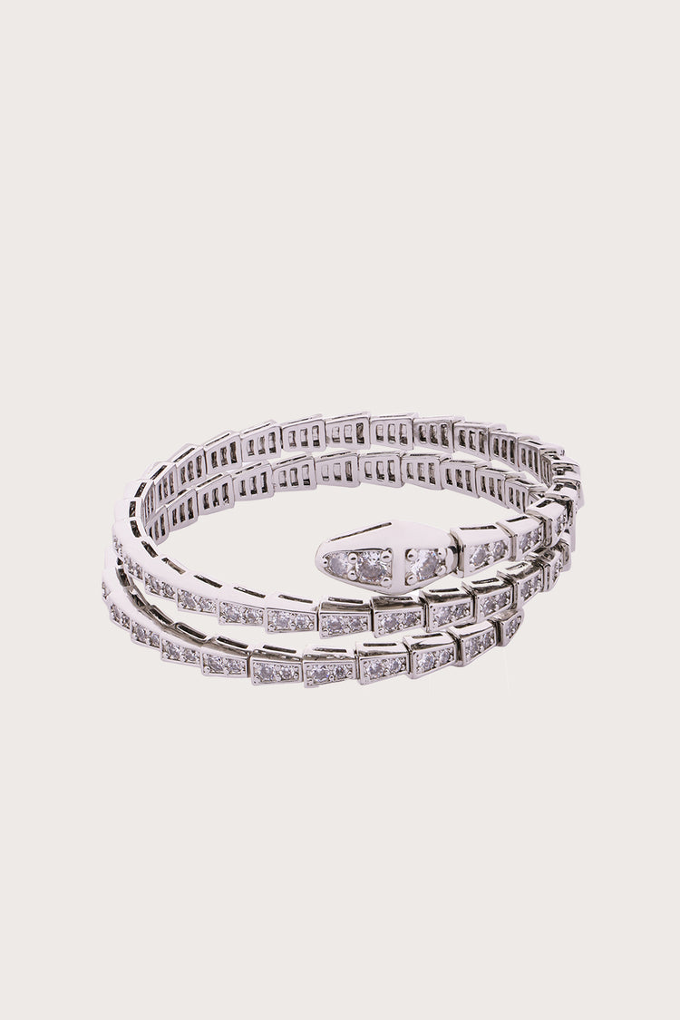 Majestic Python | Silver Diamond Bracelet