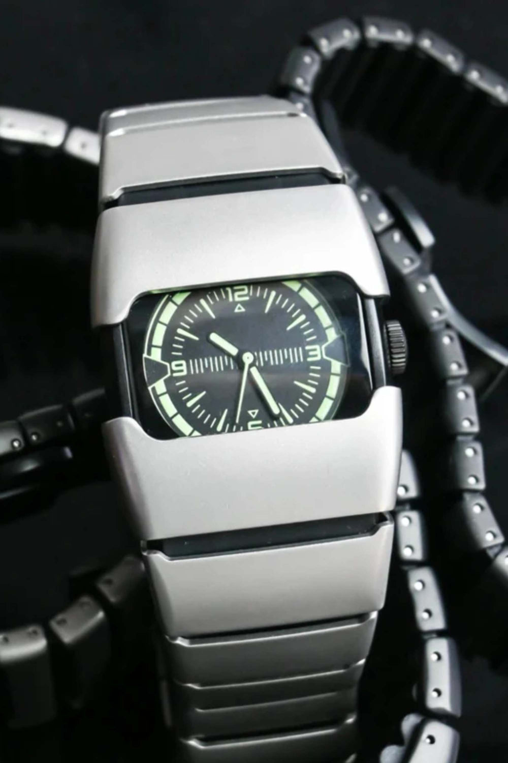Lumin | Silver Green Dial Watch