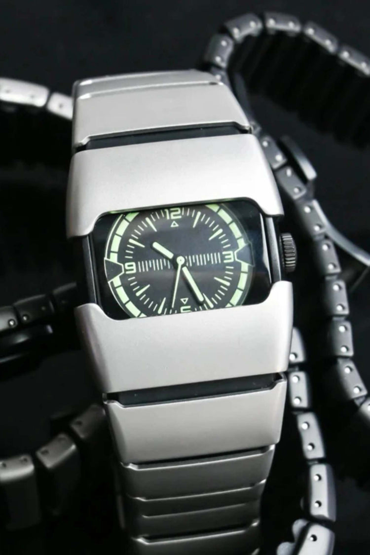 Lumin | Silver Green Dial Watch