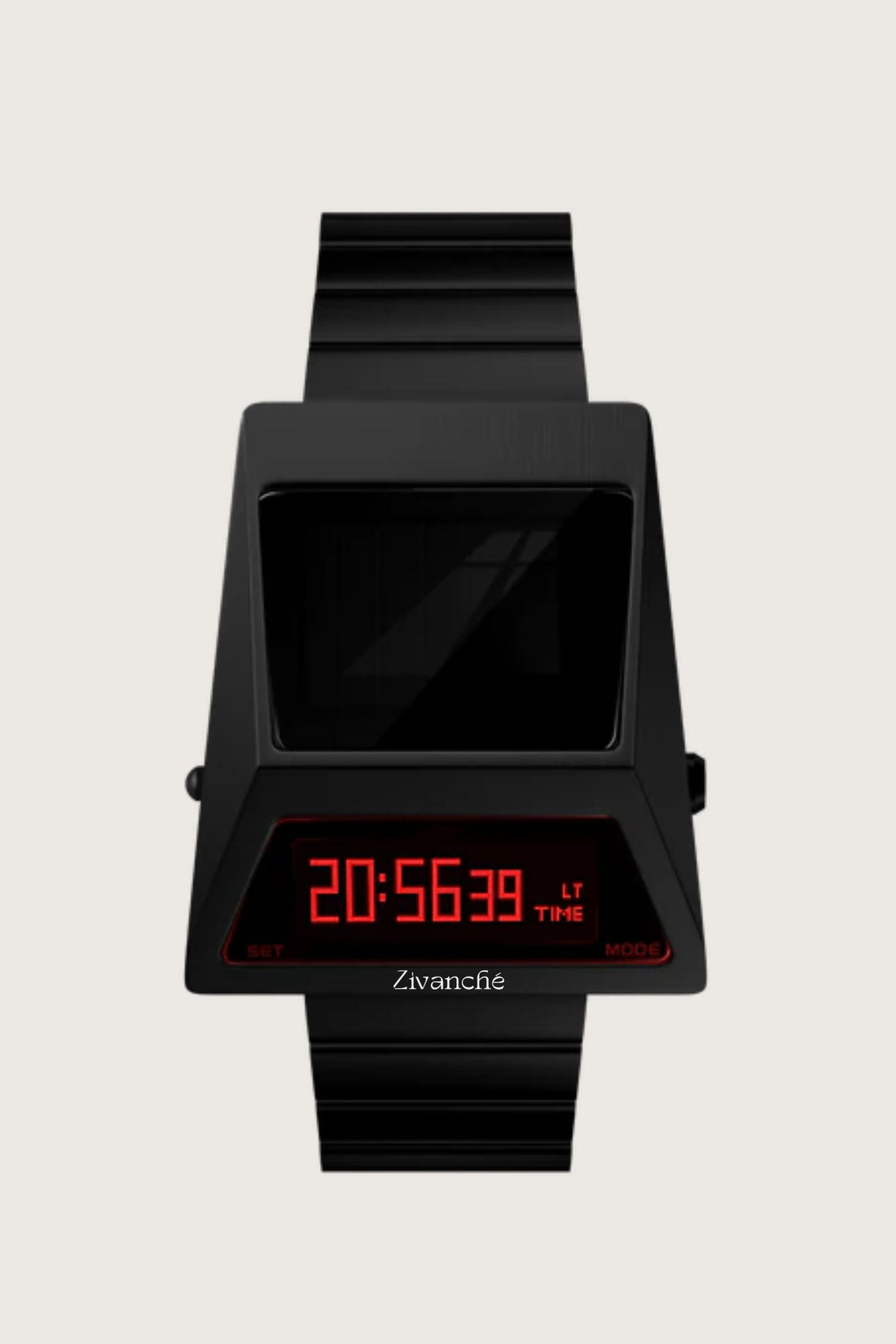 Moon Rover | Black Metallic Red Digital watch