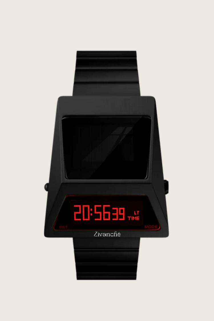Moon Rover | Black Metallic Red Digital watch