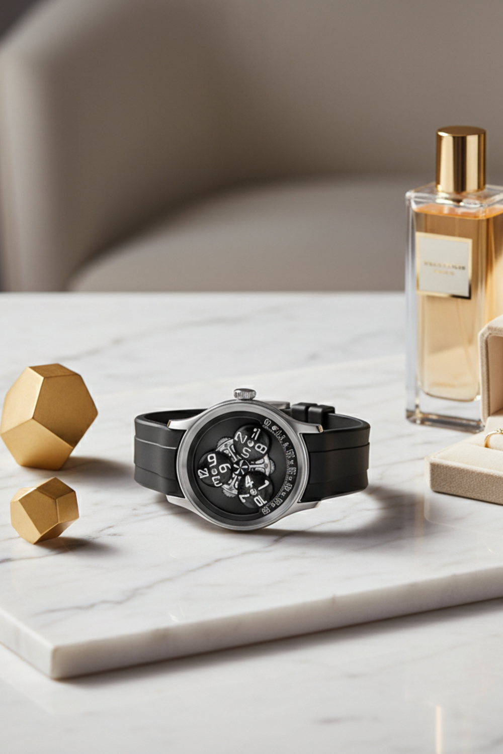 Trisphere Orbit | Black Mechanical Sculpture Edition Watch