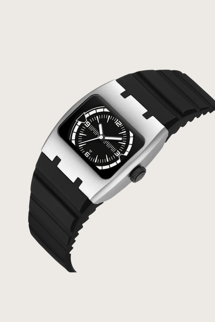 Armor Grid | Black White Dial Watch