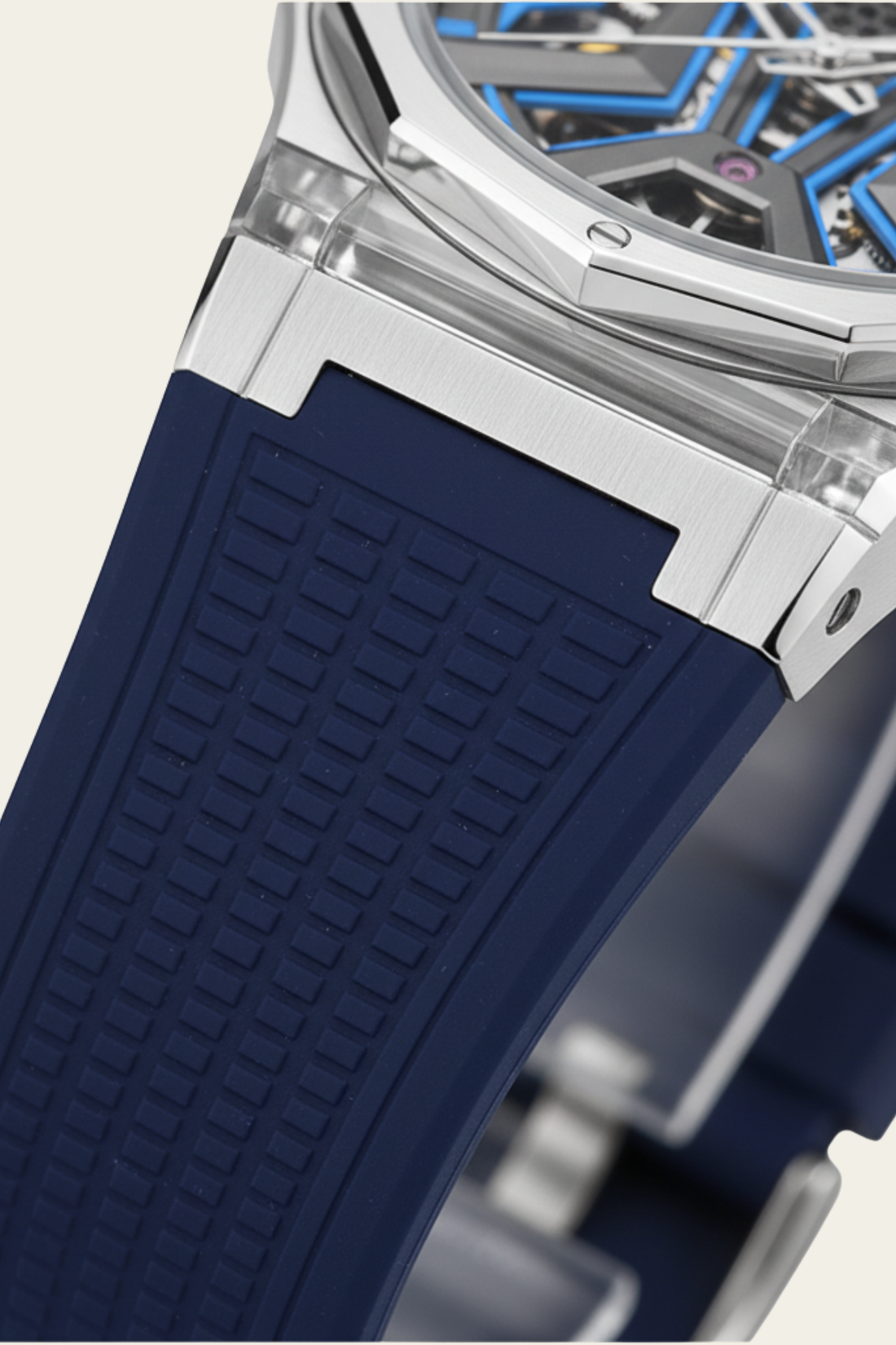 AILANG Navy Blue Momentum Skeleton symmetry Dial Mechanical Watch