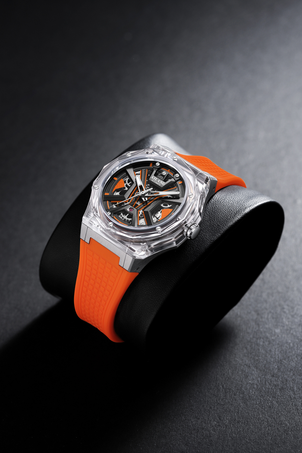 AILANG Orange Momentum Skeleton symmetry Dial Mechanical Watch