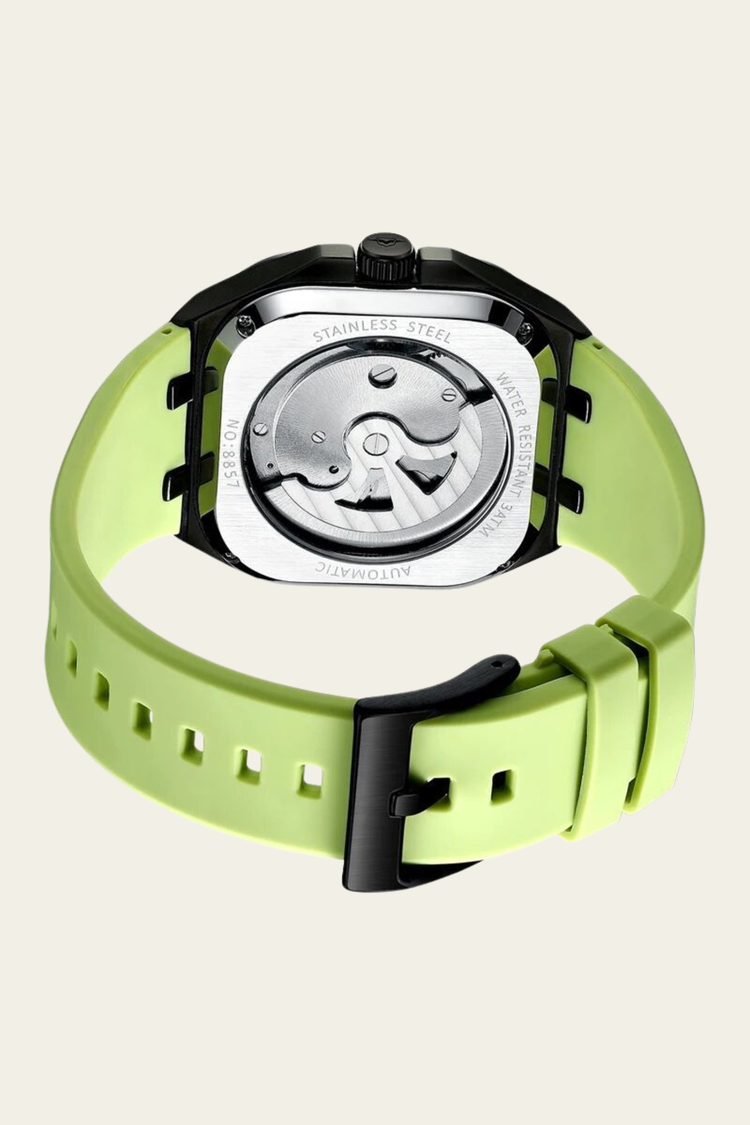 AILANG Square Olive Green & Black Mechanical Watch