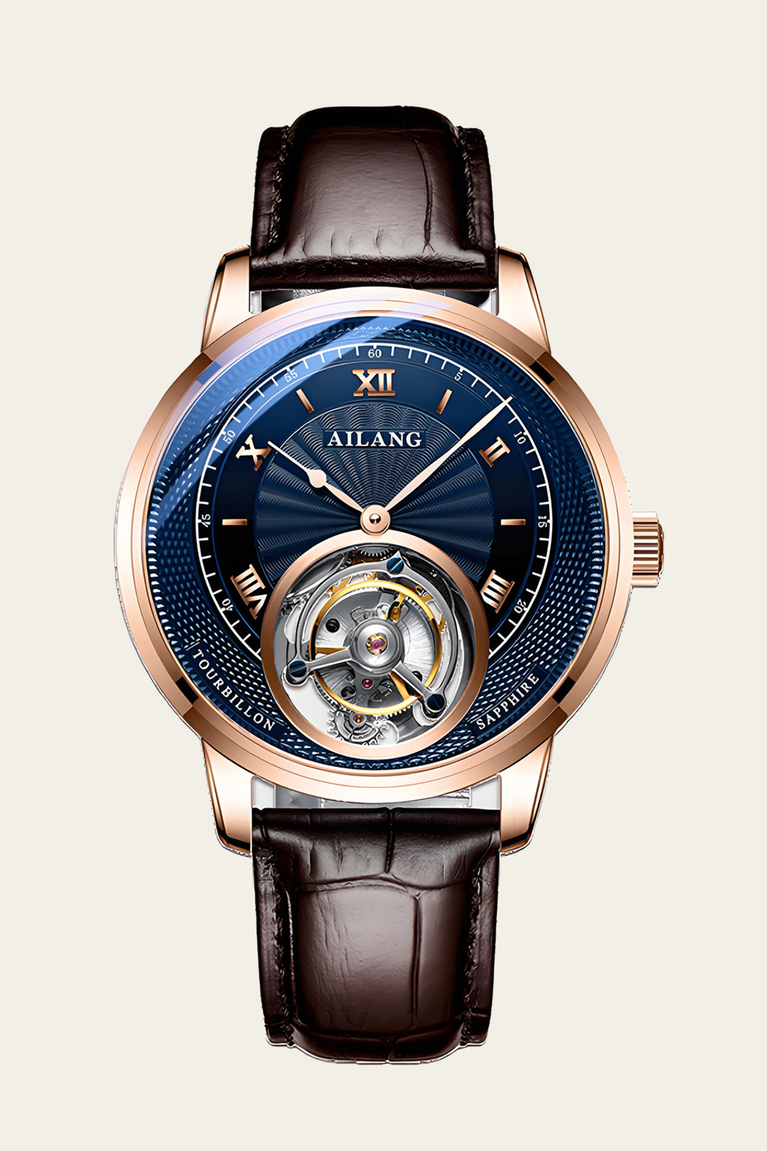 AILANG  Brown Multi-Feature Mechanical Luxe Watch