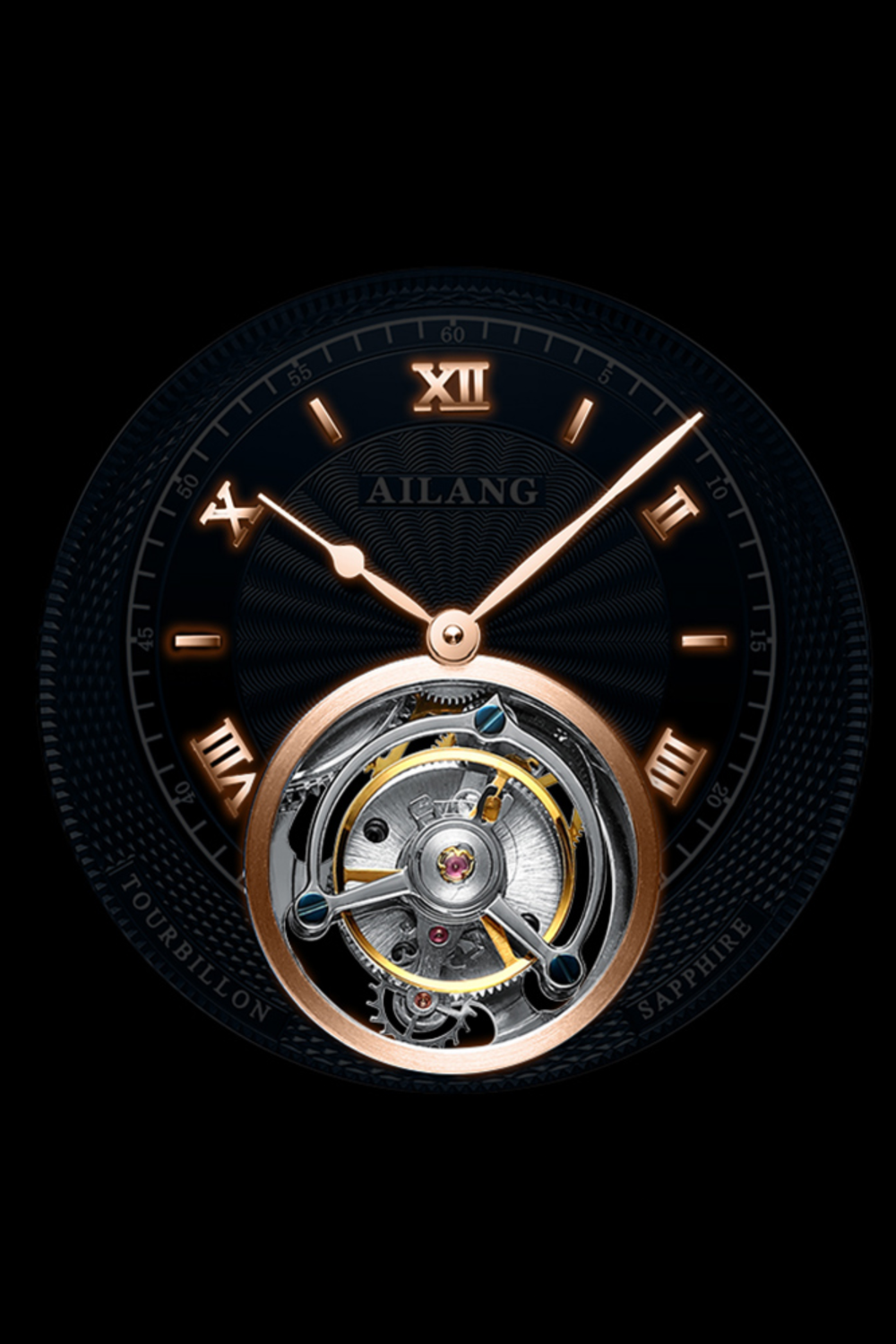 AILANG  Brown Multi-Feature Mechanical Luxe Watch