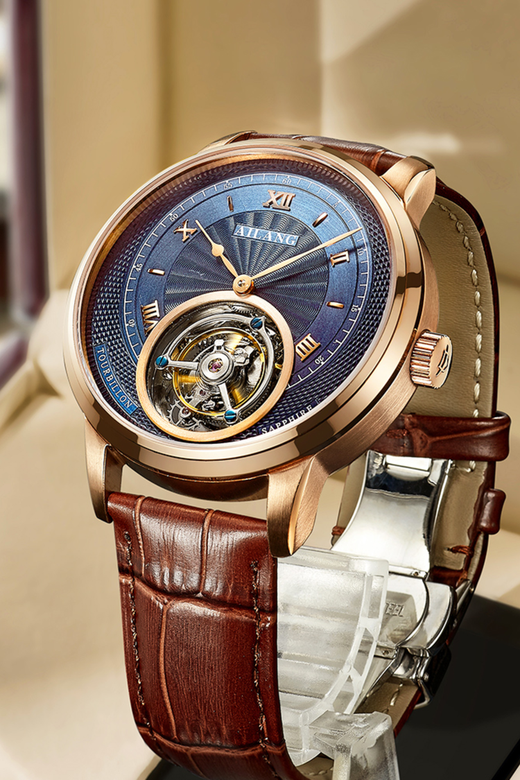 AILANG  Brown Multi-Feature Mechanical Luxe Watch