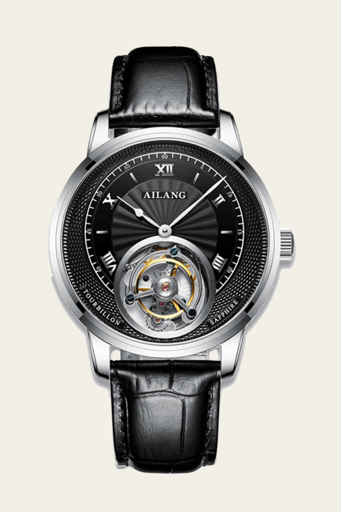 AILANG Tourbillon Black Multi-Feature Mechanical Luxe Watch