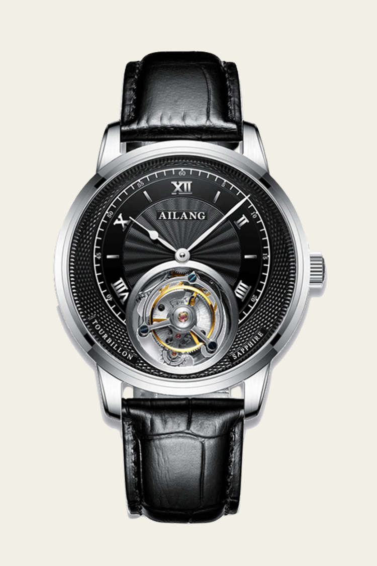 AILANG Tourbillon Black Multi-Feature Mechanical Luxe Watch