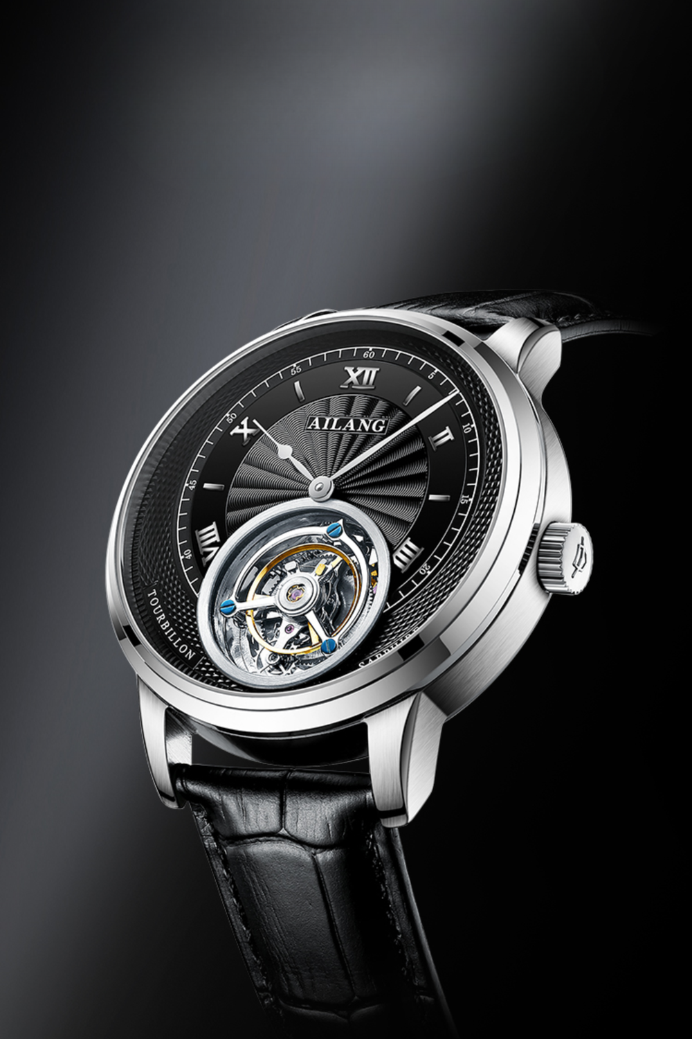 AILANG Tourbillon Black Multi-Feature Mechanical Luxe Watch