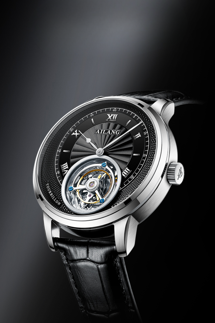 AILANG Tourbillon Black Multi-Feature Mechanical Luxe Watch