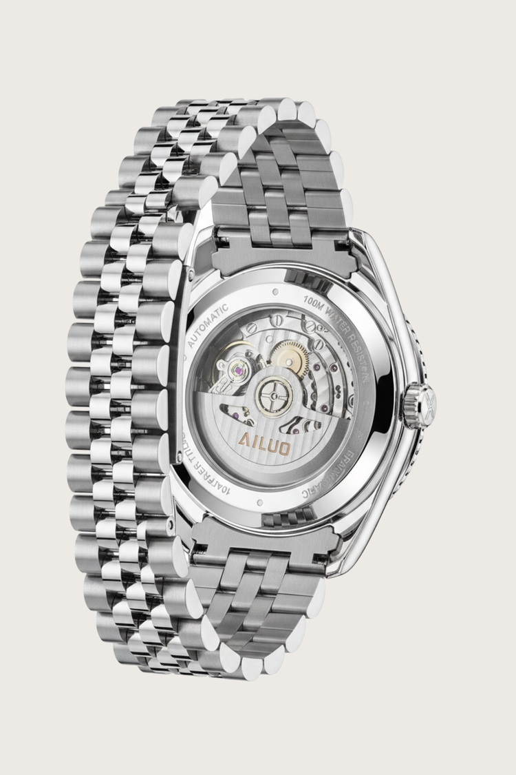 Ailuo Arctic Frost | All-Silver Automatic Diamond Watch