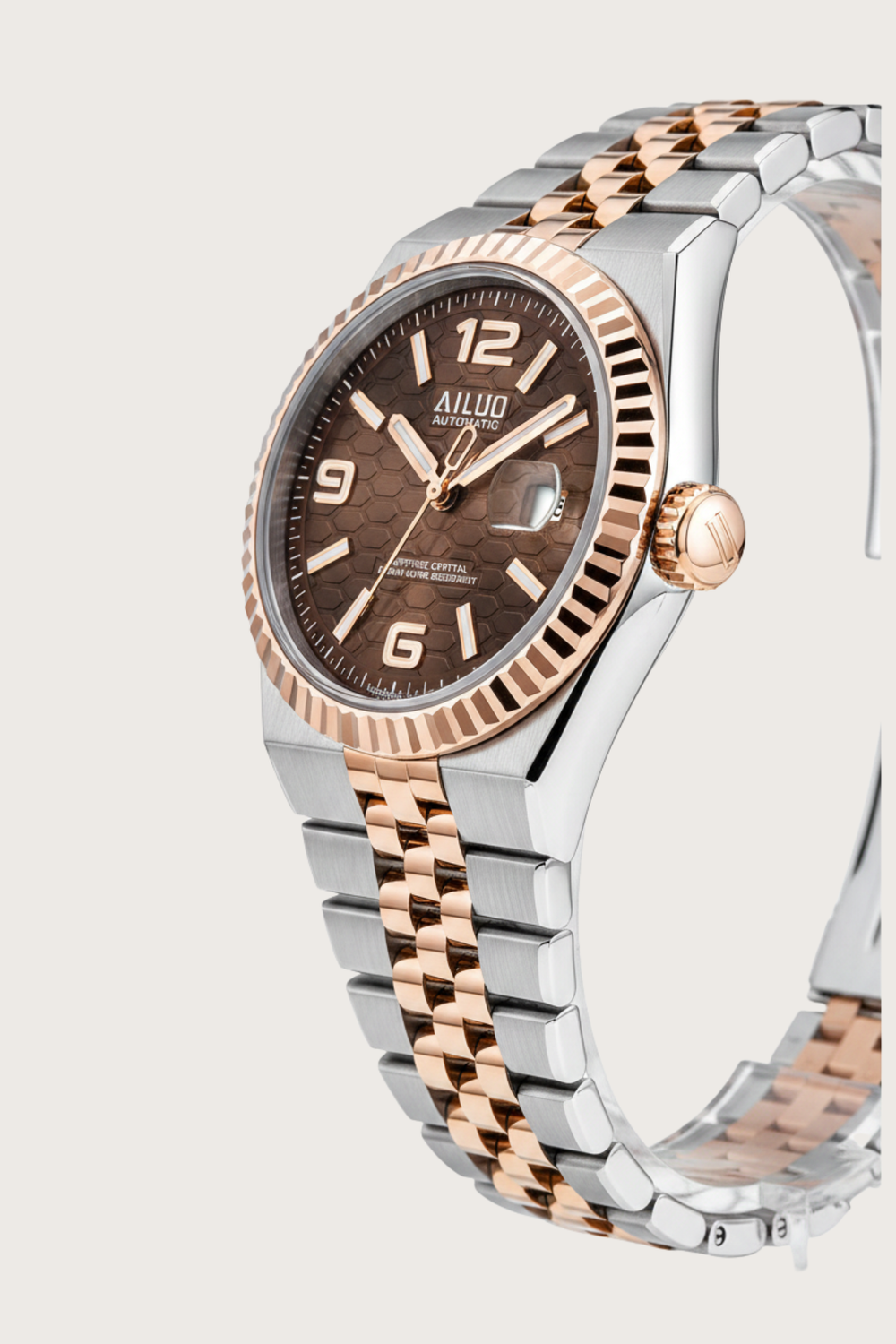 Ailuo Cocoa Hive | Two-Tone Rose Gold Automatic Watch (45530668)