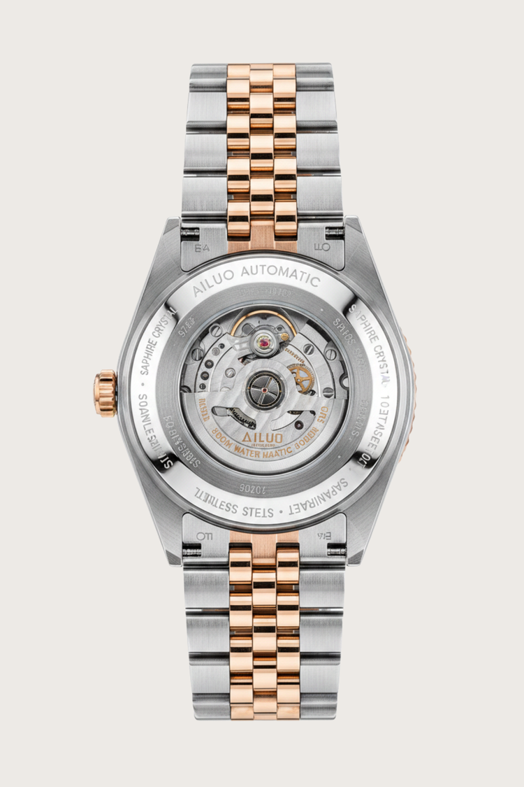 Ailuo Cocoa Hive | Two-Tone Rose Gold Automatic Watch (45530668)