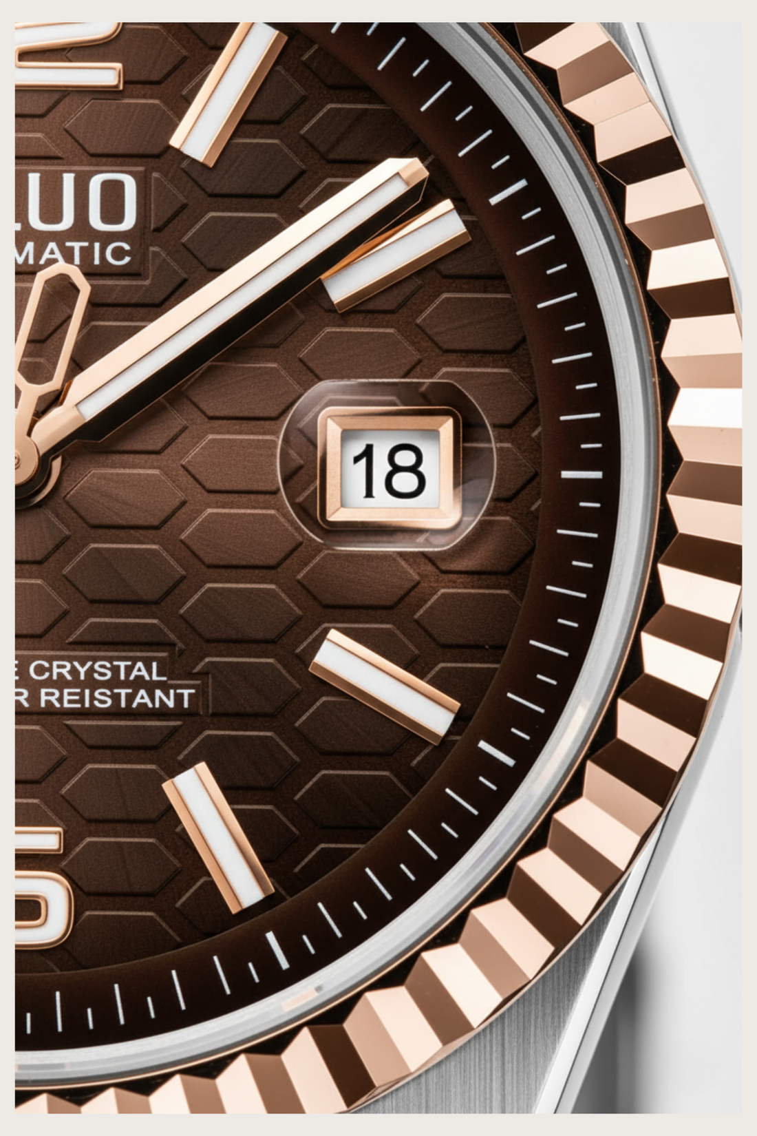 Ailuo Cocoa Hive | Two-Tone Rose Gold Automatic Watch (45530668)