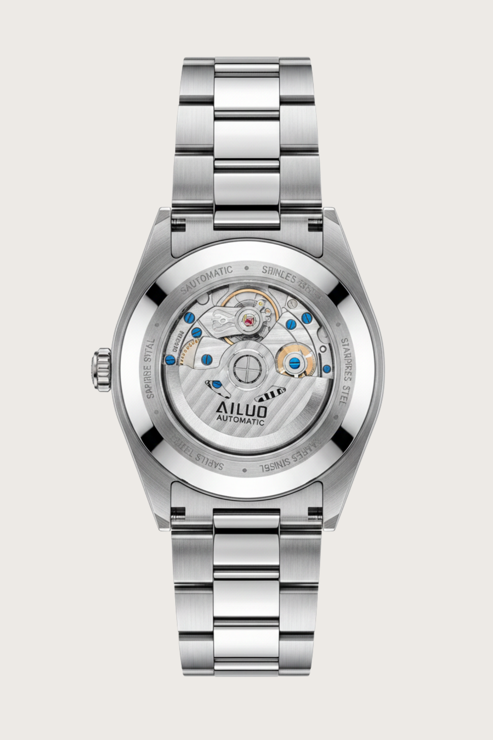 Ailuo Ice Blue Hive | Silver Automatic Watch