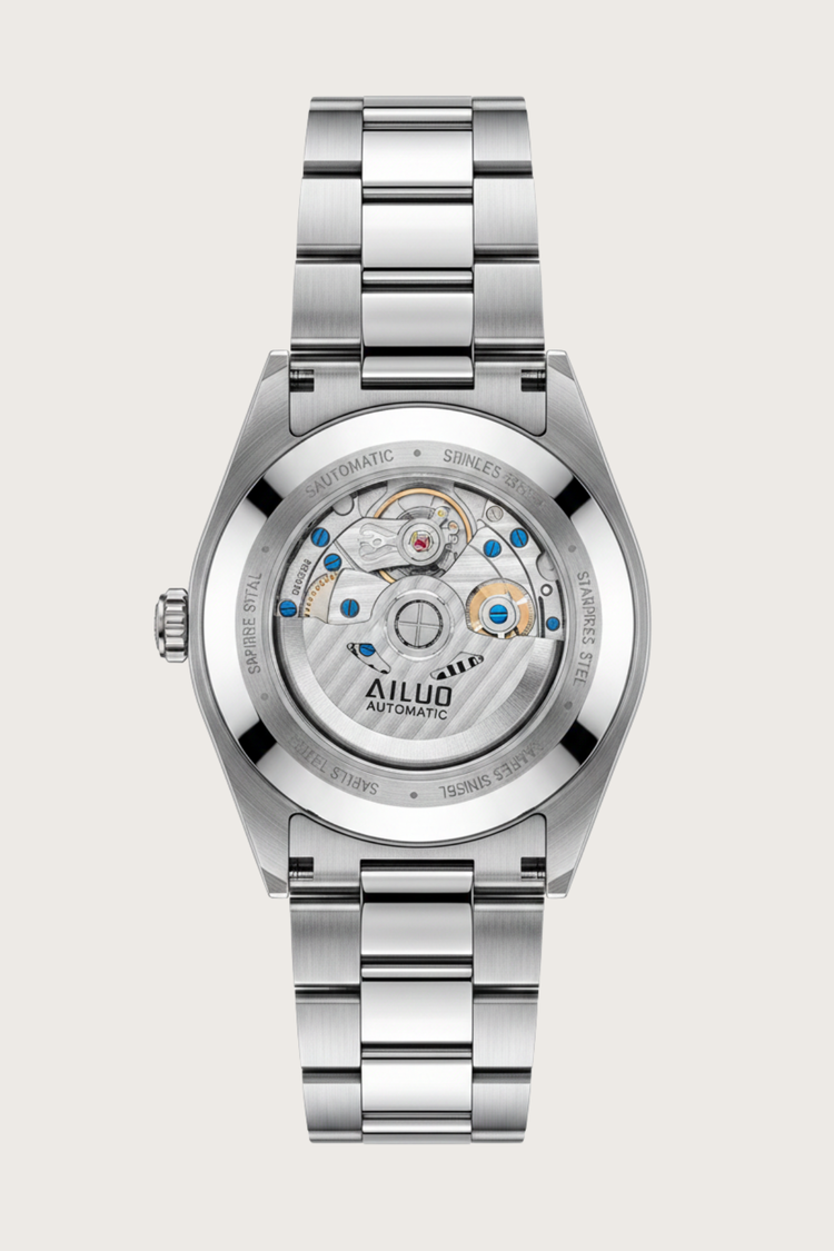 Ailuo Ice Blue Hive | Silver Automatic Watch