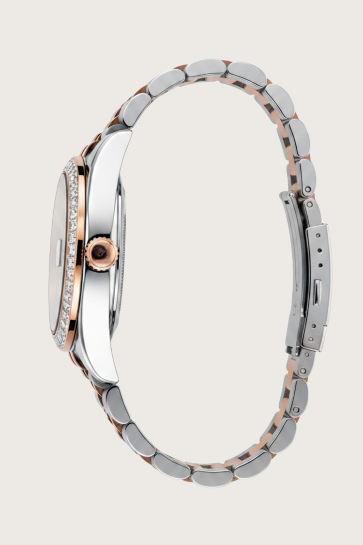 Ailuo Imperial Cocoa | Two-Tone Rose Gold Automatic Diamond Watch