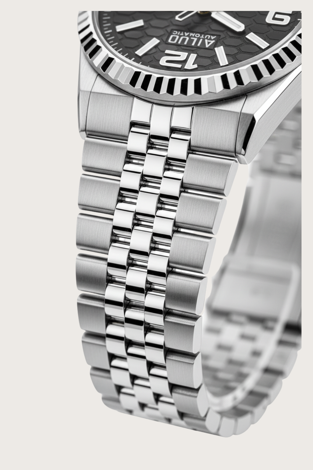 Ailuo Obsidian Hive | Silver Automatic Watch