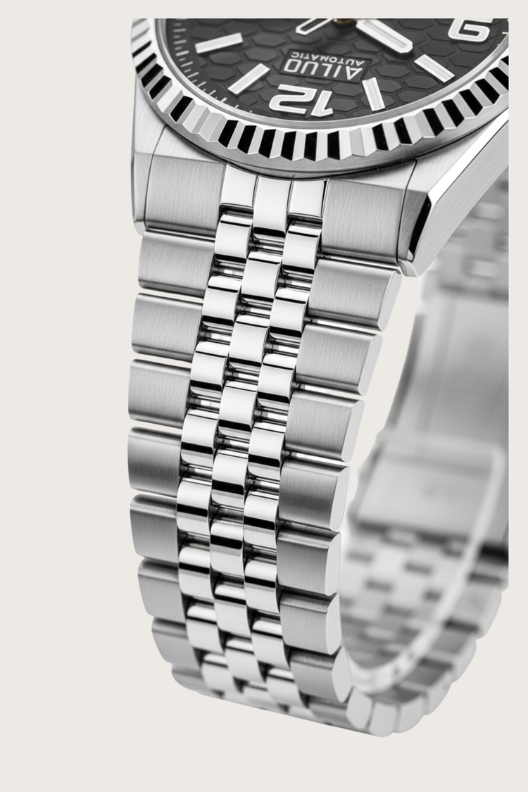 Ailuo Obsidian Hive | Silver Automatic Watch