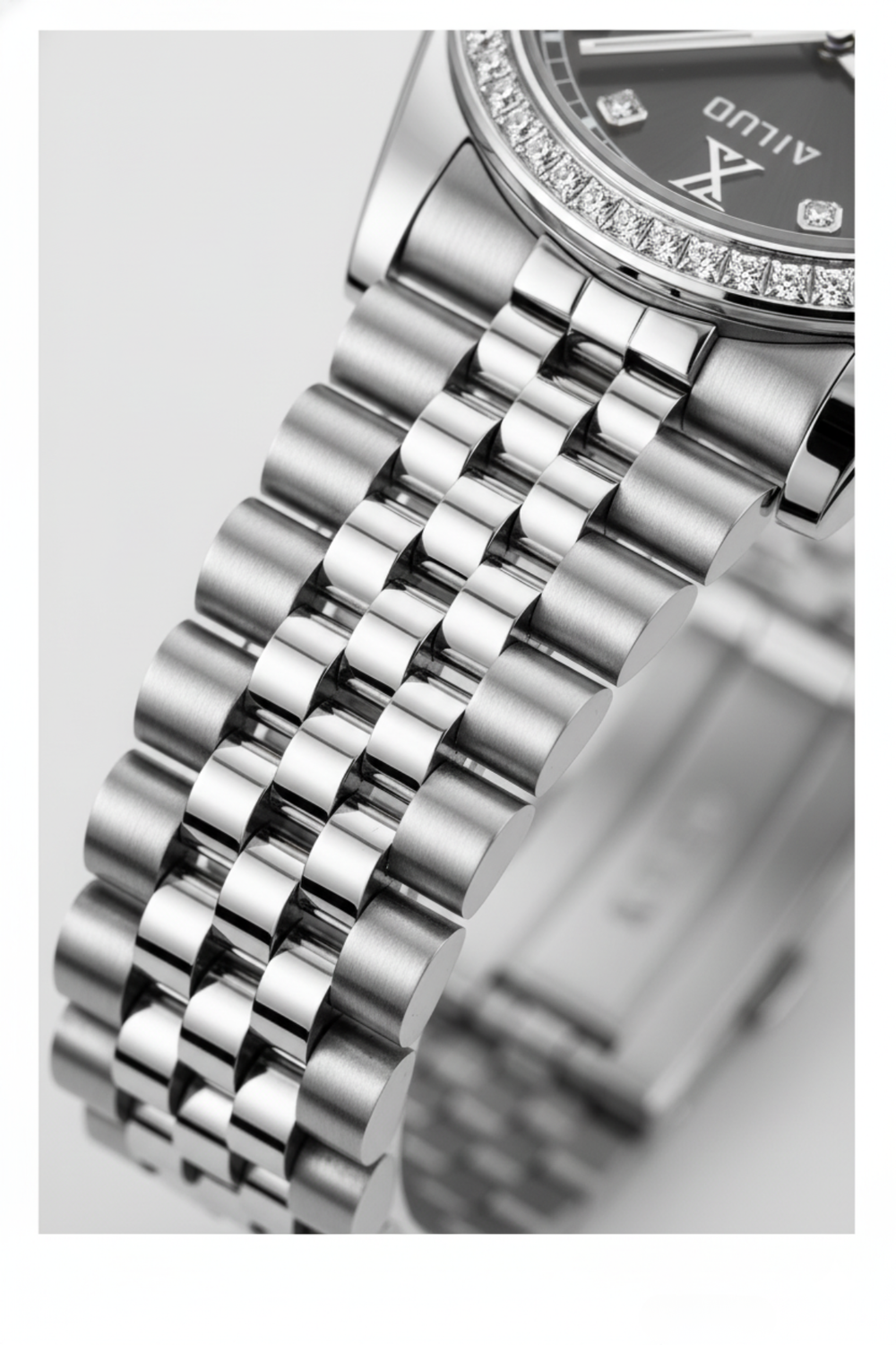 Ailuo Obsidian Prime | All-Silver Automatic Diamond Watch